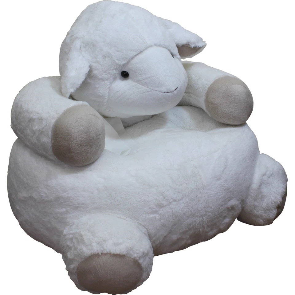 SILLA CORDERO CRITTER COLOR BLANCO MATERIAL DE FELPA SUAVE PELUDO SE ADAPTA A CUALQUIER LUGAR Foto 4 de 4