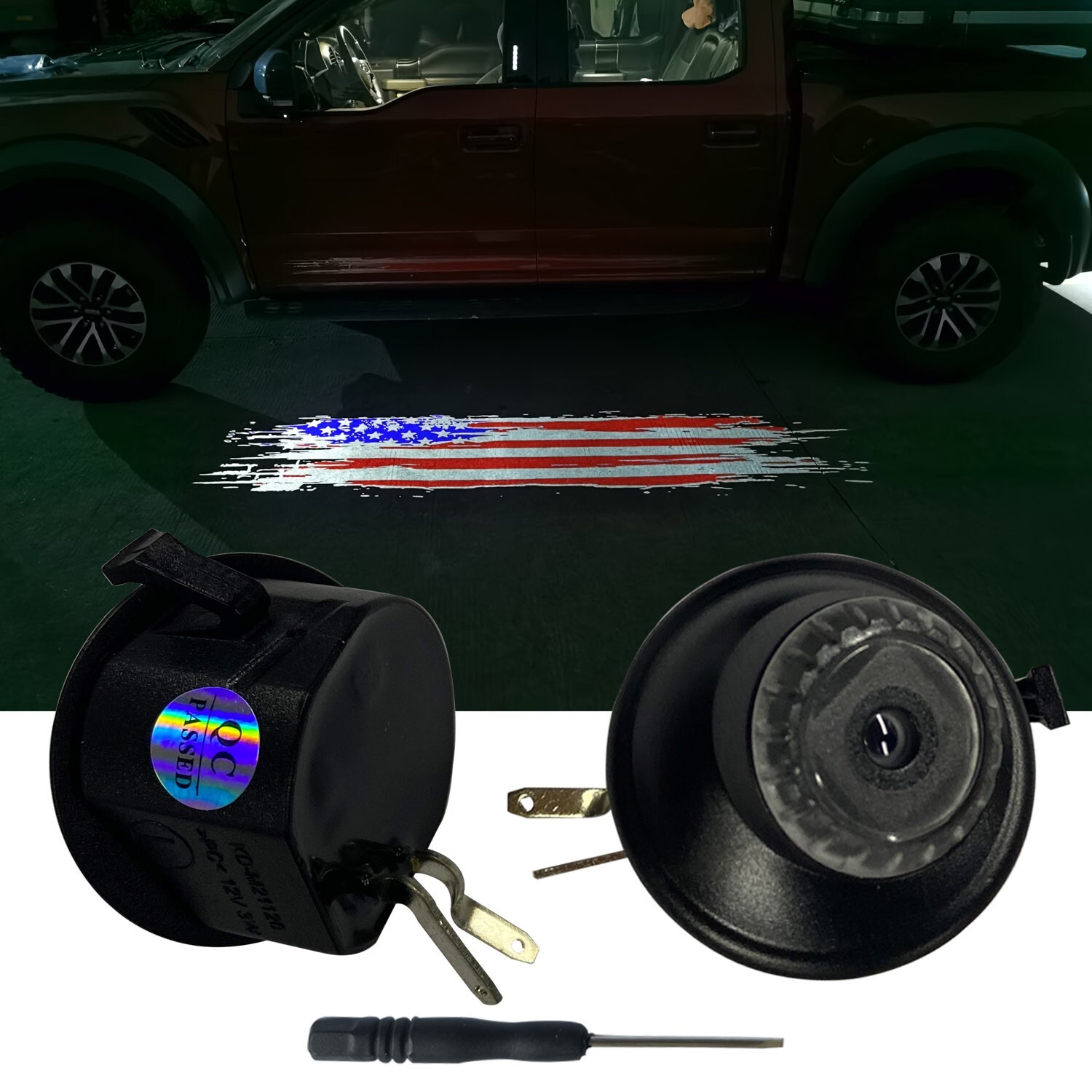 2pcs Side Mirror Puddle logo light for Escalde,Silverado,Tahoe,Sierra,Yukon XL