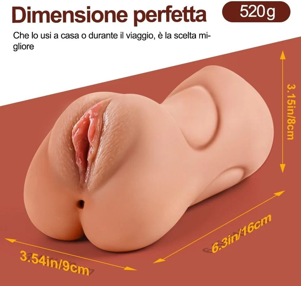 Masturbatore per Uomo Ultra Realistico 3D Vagina Finta Morbida Lubrificata - Immagine 3 di 4
