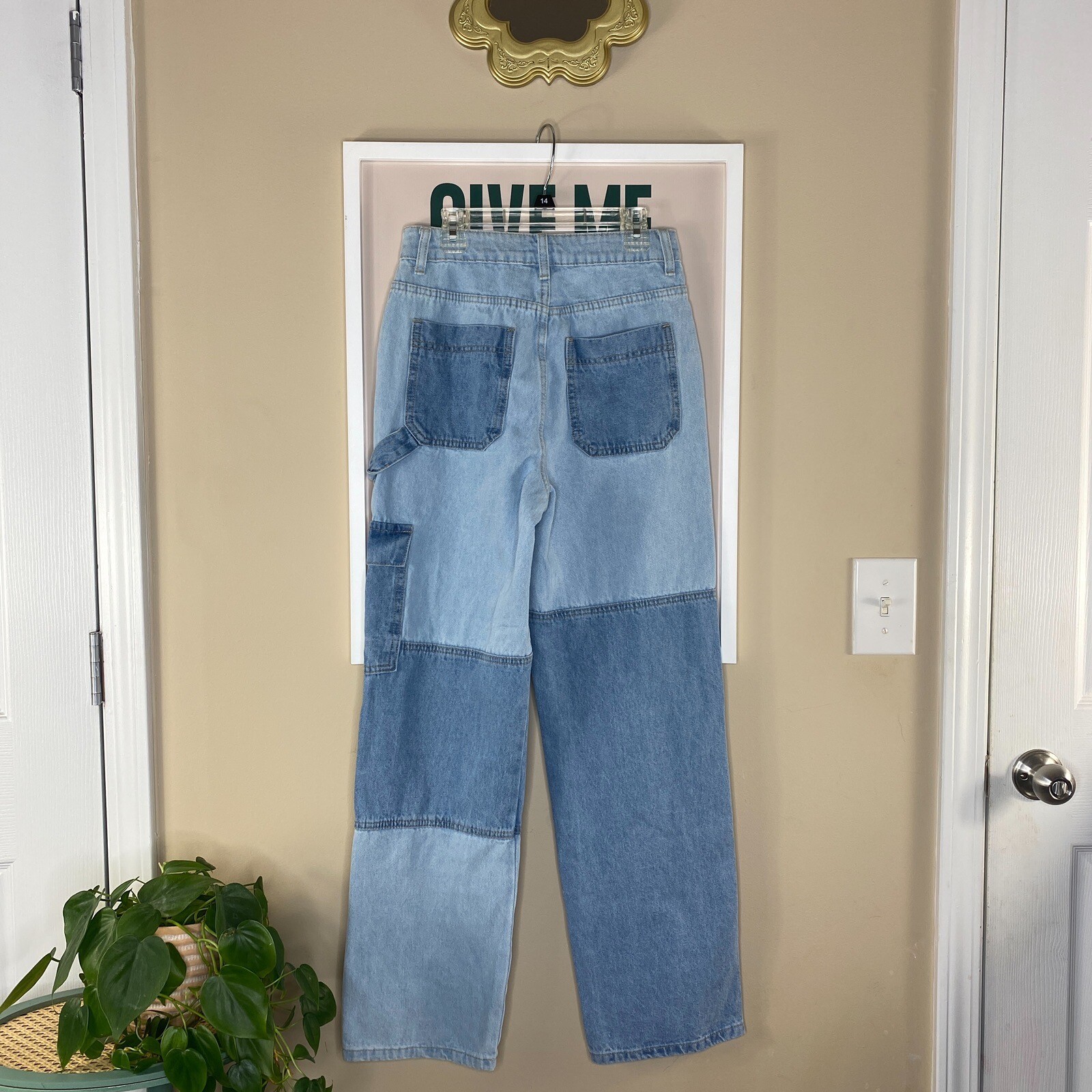 Shein Patchwork Jeans Size: XS - image 4