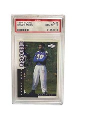 HOF 1998 Score Randy Moss Rookie Card #235 PSA 10 GEM MINT HOF RC !
