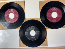 3 Vintage The Platters 45's Only Because, My Dream,The Great Pretender 1955-57