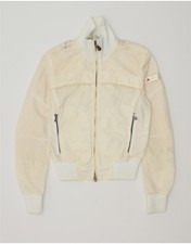 Peuterey Womens Bomber Jacket It 42 Medium Off White Polyamide Vd10