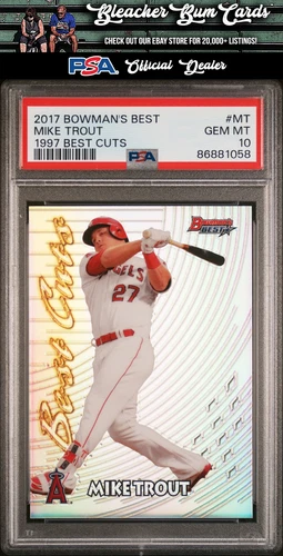 2017 Bowman'S Best 1997 Best Cuts MT Mike Trout 1997 Best Cuts PSA 10