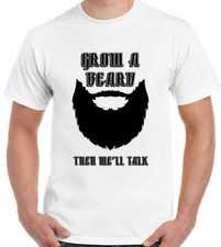 Barba T-Shirt Grow A Poi We'Ll Parlare - Uomo Hipster Divertente Papà Barbe