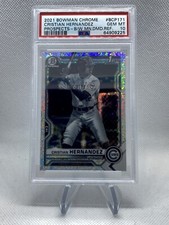 Cristian Hernandez 2021 Bowman Chrome Black & White Mini Diamond BCP171 PSA 10