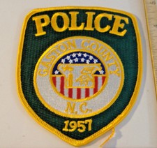 GASTON COUNTY N.C. POLICE~1957~NORTH CAROLINA FABRIC PATCH