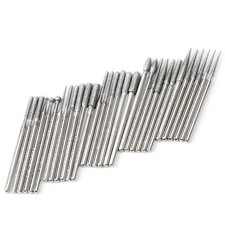 30Pcs Diamond Drill Bits Kit Carving Burrs for Jewelry Stones Tile Shank 3/32''