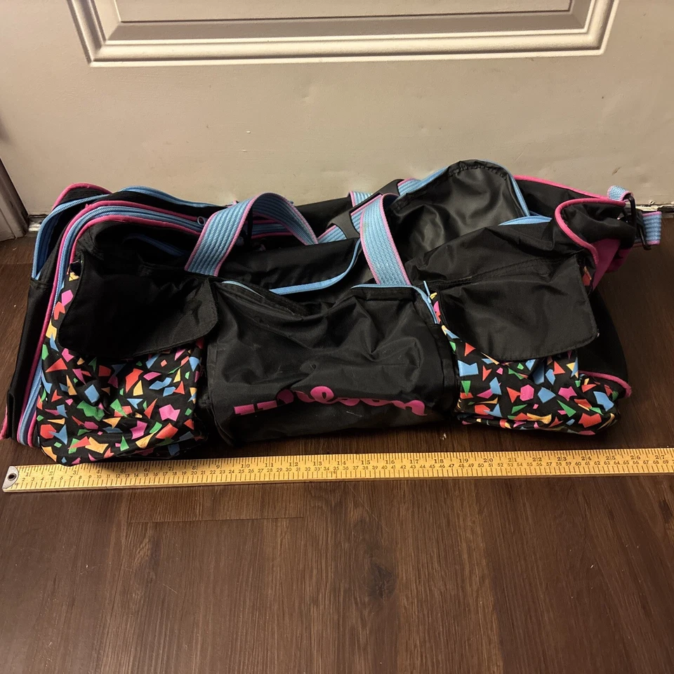Винтажная черная и розовая спортивная сумка конфетти Wilson для чир гимнастики танцев - Изображение 2 из 4