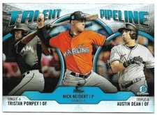 Pompey Neidert Dean 2019 Bowman Chrome Talent Pipeline #TP-MIA Marlins Insert RC
