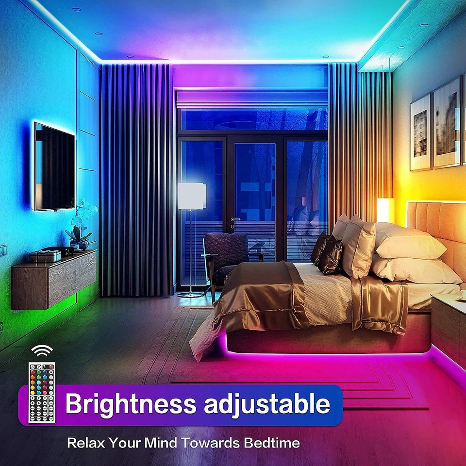 LED Stripe Streifen RGB 5050 Band Leiste Licht Wasserdicht Lichterkette 1m-30m - Bild 3 von 4