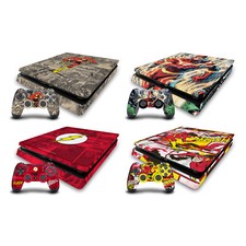 THE FLASH DC COMICS COMIC BOOK ART VINYL SKIN FOR PS4 SLIM CONSOLE  CONTROLLER