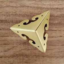 4x Corner Angle Protectors Brace Brass Wrap Retro for Wooden Trunk Chest Quality