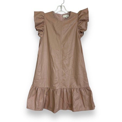 Pinch Faux Leather Dress Pink S - Picture 9 of 11