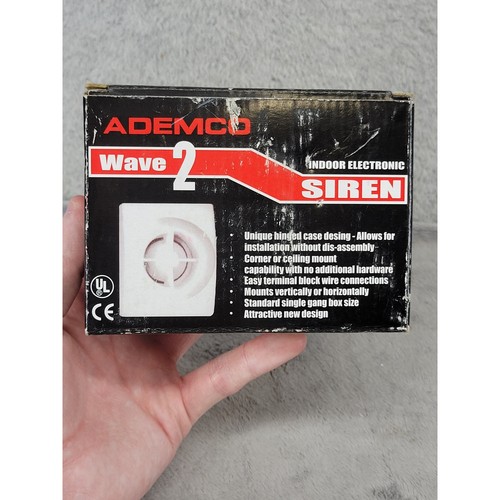 Ademco Wave 2 Indoor Electronic Siren 12VDC 106dB UL Listed Security Alarm Horn