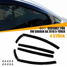 Windabweiser Regenabweiser für VW Sharan 5-türig 2010-25 4tlg Windschutz Schwarz