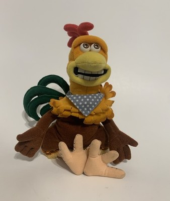 Vintage Dreamworks Chicken Run ROCKY Rooster 9'' Plush Stuffed Toy Playmates 2000