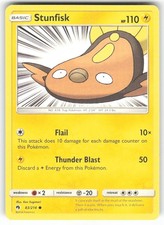 Stunfisk 83/214 Common Lost Thunder Pokemon Moderately Played