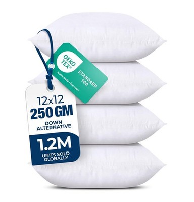 Utopia Bedding Throw Pillows (Set of 24, White), 18 x 18 Inches Pillows for...