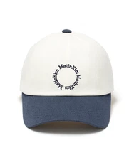 MATIN KIM TWO TONE CIRCLE LOGO BALL CAP IN NAVY– Matin Kim KOREA