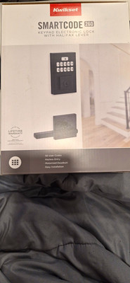 Kwikset SmartCode 260 Keypad Electronic Deadbolt Lock Halifax Lever Matte Black