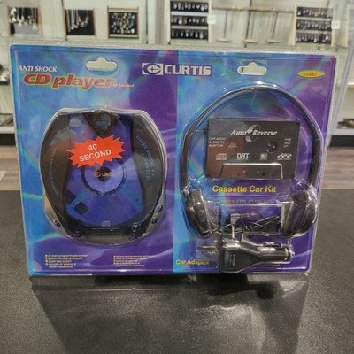 Curtis CD087 Portable CD Player 40 SEC Anti-Shock w/ Headphones & CAR KIT SEALED