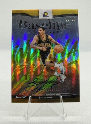 Jalen Rose Auto #d 39/50 2025-26 Topps Finest Baseline Autographs Gold Refractor
