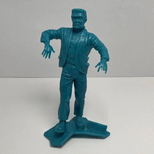 Vintage Louis Marx Frankenstein Universal Monster Teal Blue Figure Toy