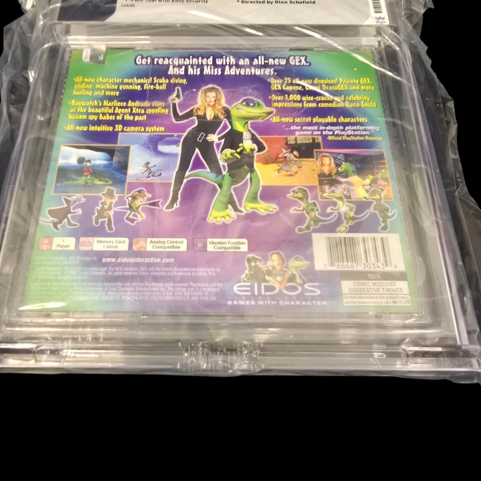PS1Gex 3: Deep Cover Gecko Soulreaver & Warzone Demos PS1 Graded new WATA 9.6 A+ - Image 3 of 4