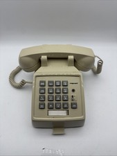 Cortelco Desk Phone Push Button Beige Landline Corded Vintage