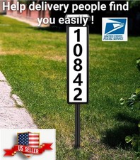 House Numbers Solar Powered LED Address Sign Light On Stick for Best Visibility 