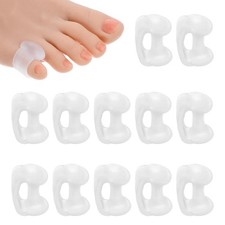 Wanmu 12 Pcs Gel Toe Separators, Pinky Toe Spacers Straightener Bunion Corrector