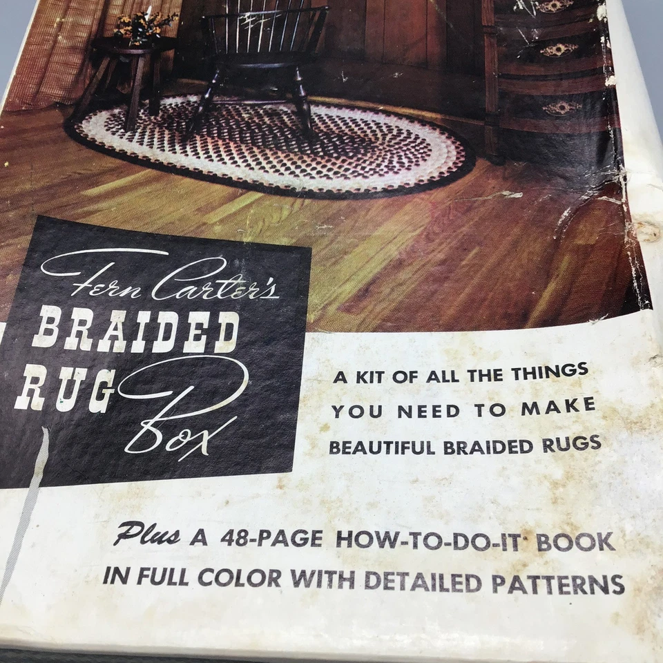 Vintage 1950s Fern Carter's Braided Rug Box Tools Manual How To Patterns - Image 3 of 4