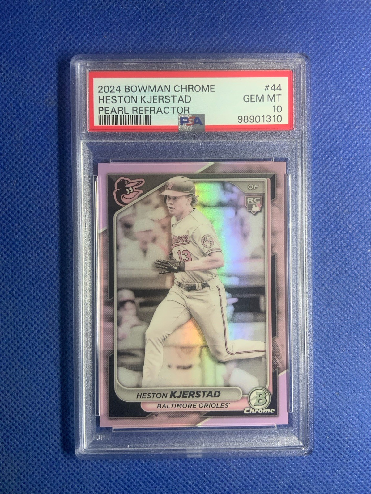 2024 Bowman Chrome Heston Kjerstad Pearl Refractor Rookie PSA GEM MINT 10 RC