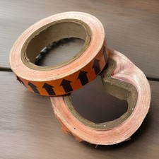 Twin Pack Brady 91414 Arrow Tape: 1 Black on Orange- New Tape/ Old Stock