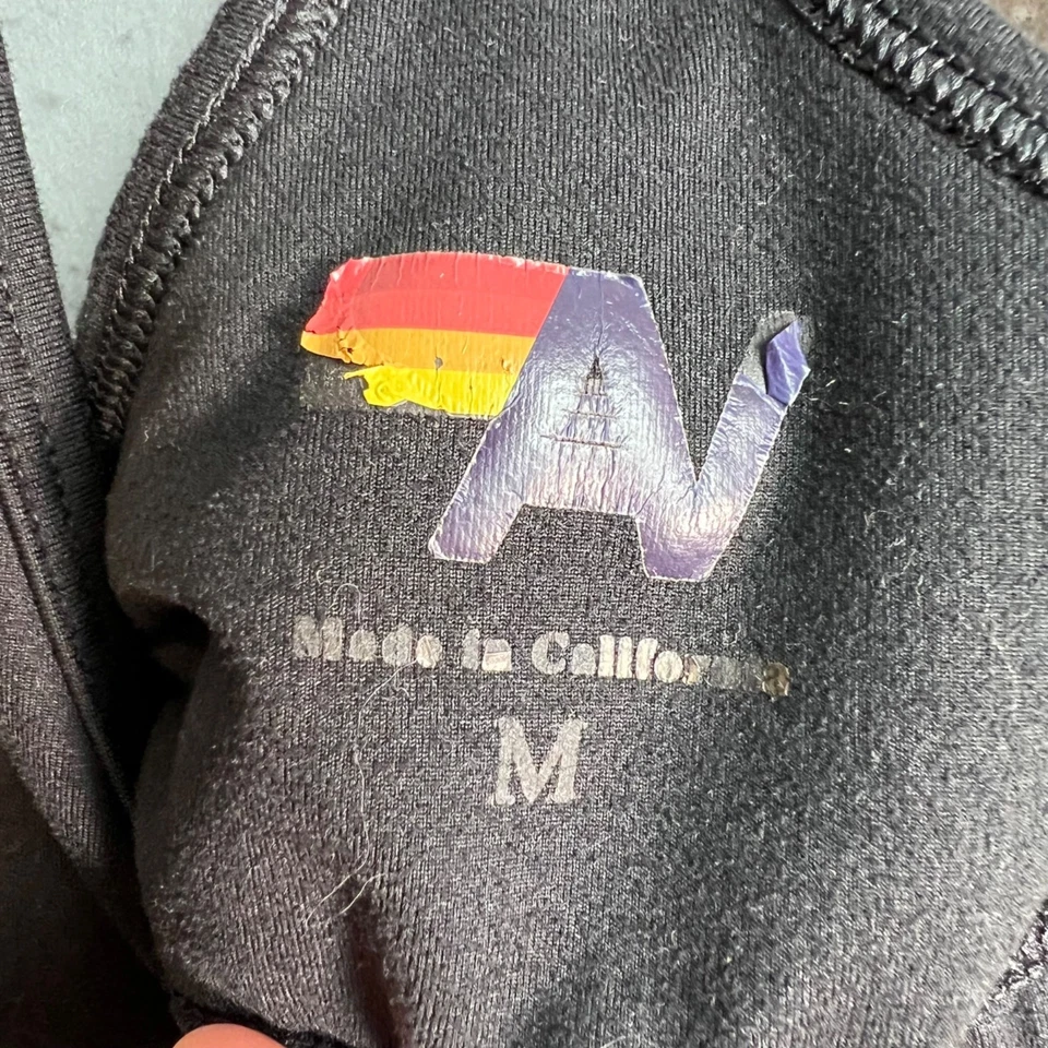 Aviator Nation Size Medium Set Black With Rainbow Stripes Sports Bra & Shorts - Image 3 of 4