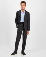 Michael Kors Big Boys Classic Suit in Black - Size 18R