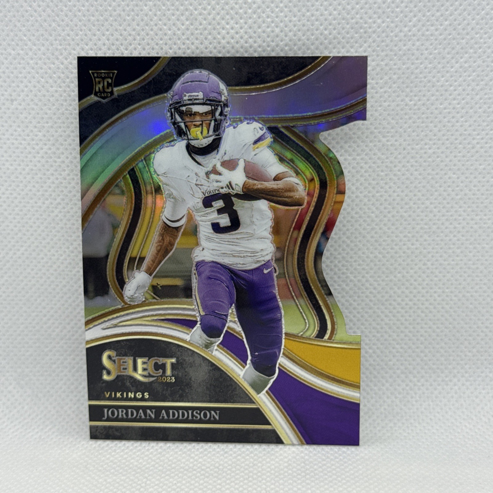 2023 Select Jordan Addison Rookie RC Black Gold Prizm Die Cut Club Level Vikings