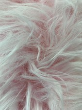 Bethany PINK Frost 2.5 Inch Mongolian Long Pile Soft Faux Fur Fabric for Fursui