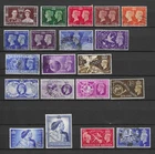 GB - 1937/51 USED stamps with FU Silver Wedding stamp