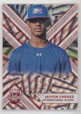 2018 Panini Elite Extra Edition Aspirations Red 90/150 Jayson Jimenez #187 sh7
