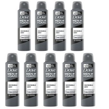 9 x Dove Men  Care Invisible Dry Antiperspirant Deodorant Spray 150ML/5.07 oz.