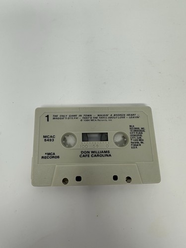 Don Williams Cafe Carolina Cassette MCA Records - Picture 9 of 15