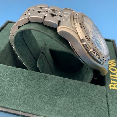 【美品 レア】ブローバ ダイバー クロノグラフ BVD103 電池交換済 Bulova BVD103 Watch Quartz With Chronograph Men's for sale online