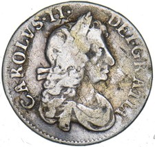 1681 Threepence - Charles II British Silver Coin