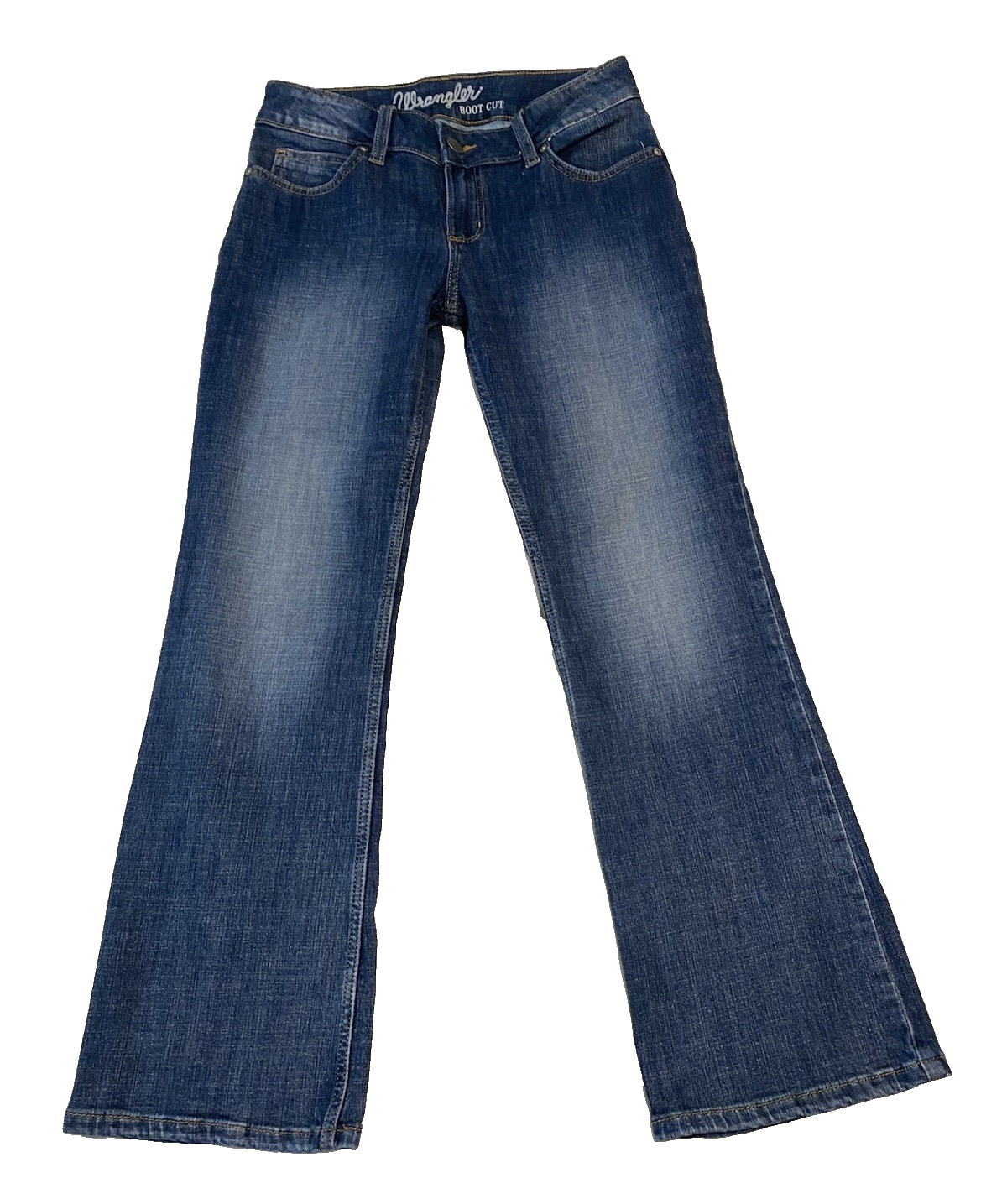 Wrangler Womens Boot Cut Jeans Size 3 Mid Rise Dark Denim Cowgirl Western Y2K