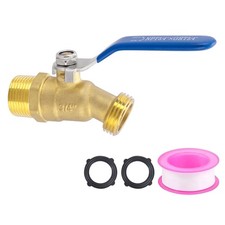 Brass 3/4" Hose Bibb, 3/4" NPT X Garden Hose Thread Ideal for Gardens, Patios...