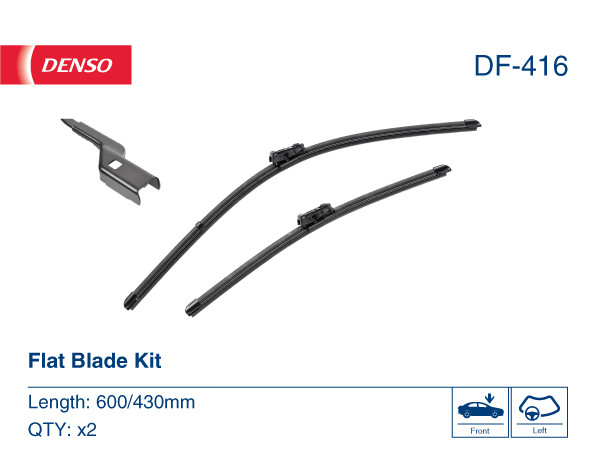 Denso DF-416 Scheibenwischer Set FüR Fiat Peugeot Toyota Opel CitroËN-image