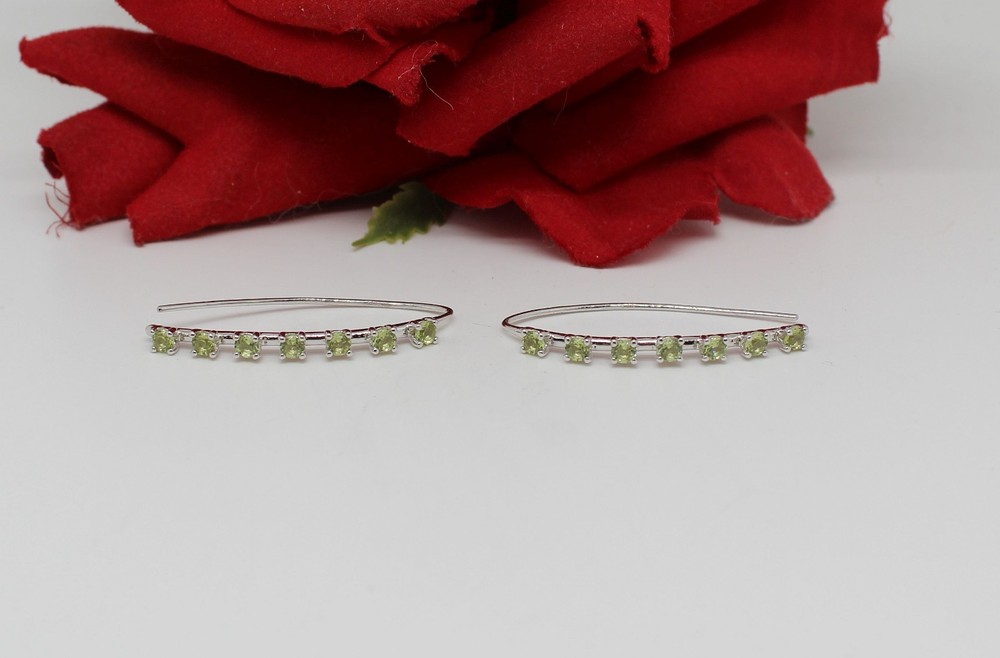 Sterling Silver Peridot NWOT  JTV   NWOT Earrings 3.78g Cat RESCUE