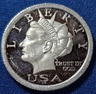 A 2006 Norfed Liberty $5 One Fourth 1/4 Troy Ounce .999 fine silver round